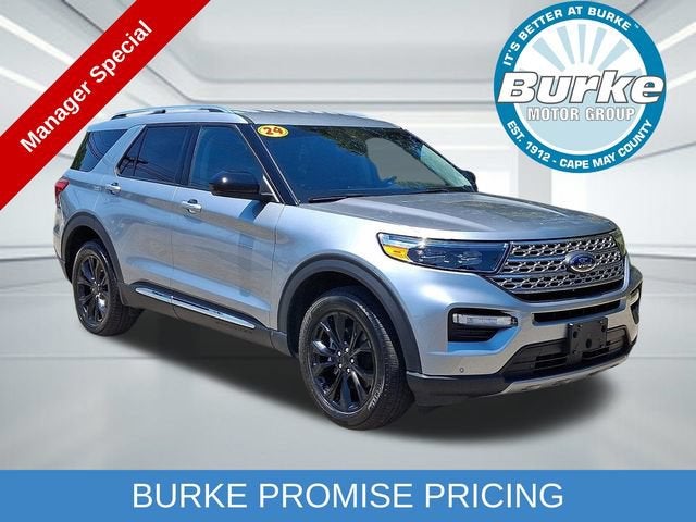 2024 Ford Explorer Limited in Silver — front three-quarter view