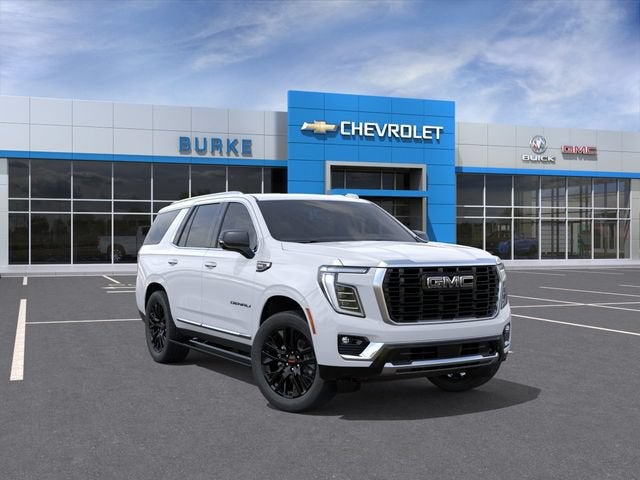 2026 GMC Yukon Denali in Glacier White Tricoat — front three-quarter view