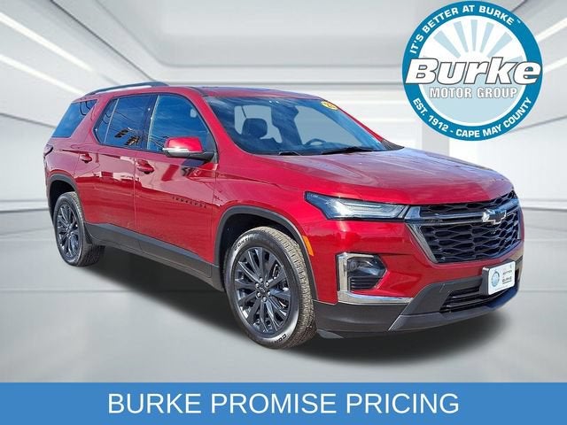 2023 Chevrolet Traverse RS in Radiant Red Tintcoat — front three-quarter view