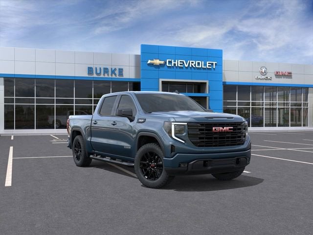 2026 GMC Sierra 1500 Elevation in Downpour Metallic — front three-quarter view