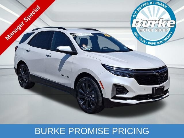 2022 Chevrolet Equinox RS in Iridescent Pearl Tricoat — front three-quarter view