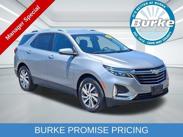 2023 Chevrolet Equinox Premier in Sterling Gray Metallic — front three-quarter view