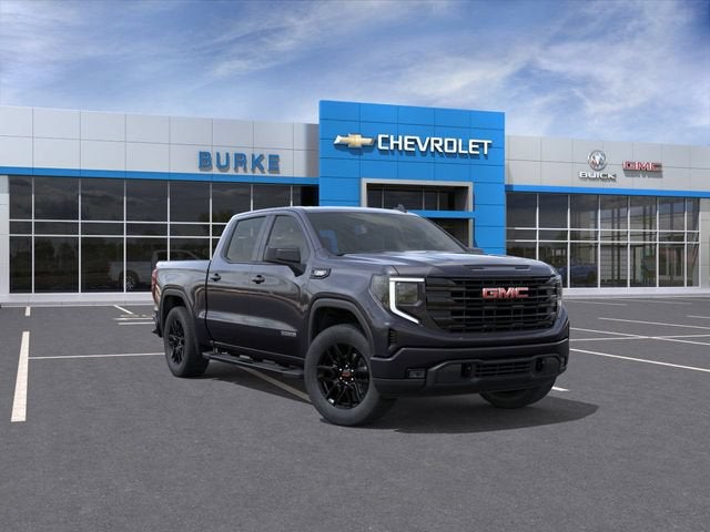 2026 GMC Sierra 1500 Elevation in Titanium Rush Metallic — front three-quarter view