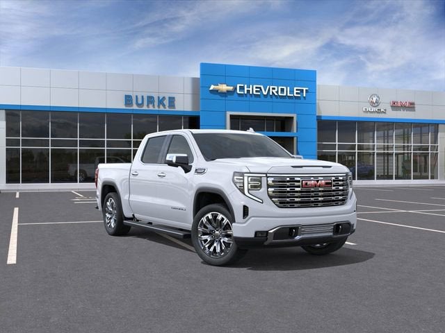 2026 GMC Sierra 1500 Denali in Glacier White Tricoat — front three-quarter view