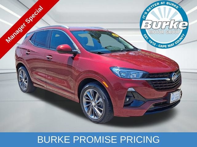 2023 Buick Encore GX Select in Cinnabar Metallic — front three-quarter view
