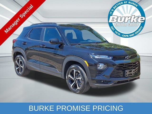 2023 Chevrolet Trailblazer RS in Mosaic Black Metallic — front three-quarter view