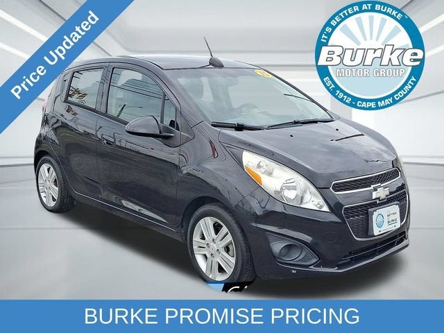 2015 Chevrolet Spark LS in Black Granite — front three-quarter view